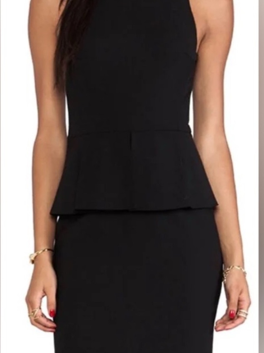 Theory Black Midi Peplum Sheath Dress, like new, size 6